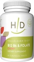Halleluja Diet B12, B6 & Folate Dietary תוספי מזון צ'רי פלאבדורד ויטמינים sublingual (60 טבליות)