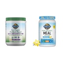 גן החיים Raw אורגני Perfect Food Alkalizer & Detoxifier Juiced Greens Superfood אבקת חלבון טבעוני - Raw Organic Meal החלפת Shakes - Vanilla - Pea חלבונים