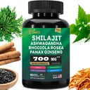 Shilajit Pure ההימלאיה 9000MG, Ashwagandha 2000MG, Rhodiola Rosea 1000MG, Panax גינזנג 1500MG, Turmeric 500MG, Gingko Biloba 500MG, Sting Nettle 250MG, Cordyceps Mushroom 500MG