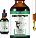 Pet Kidney Support for Dogs, Veterinarian Formulated, תומך בתפקוד Kidney בריא בכלבים, מקדם בריאות גופנית כללית ו Vitality, Herbal Supplement, Easy to Absorb, 2 oz