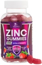 Znc Gummies 50 מ"ג - עצם Skin & Immune תמיכה חניכיים בריאות & Premium Antioxidant Chewable למבוגרים - גבוה Absorption טבעוני, Gluten Free Zincs ויטמין - Tasty Brad Flavor - 120 חניכיים