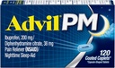 Advil PM Caplets 120 ea (חבילה של 3)