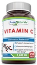 Pure Naturals ויטמין C, 1000 מ"ג 250 טבליות - Supports Immune function* - מכירות בריאות כללית ו- Well-Being* - מניעים הזדקנות בריאה *