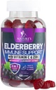 Immune Support Gummies with Elderberry Extractmy - Sambucus Elderberrymy עם Zinc & ויטמין C, טבעי טבעוני תמיכה תוספת עבור מבוגרים וילדים, חניכיים חניכיים - 120 מסטיקנים