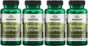Swanson Bamboo Extract - שיער טבעי, עור וציפורים תוספת - 70% Silica תוכן תומך בתצורת קולג'ן ועצמות צמיחה - (60 קפסולות Veggie, 300 מ"ג כל אחד) 4 Pack