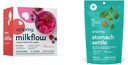UpSpring Milkflow Electrolyte Breastfeeding תוספת משקה לערבב עם Fenugreek Stomach טיפות עבור Occasional Nausea הקלה / Upset Stomach עם ג'ינג'ר, לימון, Spearmint ו B6.