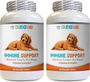 k9 Power Immune Dog - תמיכת כלבים - בריאות כללית ו-Everything Boost - ANTIOXIDANT - Liver Health - Turmeric Curcumin לכלבים - 2 בקבוקים (120 טיפולים)