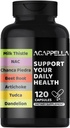 ACAPPella חלב Thistle, NAC, Chanca Piedra, Beetroot, Artichoke, TUDCA, Dandelion קפסולת, Liver ניקויse תוסף עם Turmeric, ג'ינג'ר, Panax גינזנג, Berberine (1)