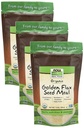 Now Foods, Organic Golden Flax Seed Meal, מקור של חומצות שומן חיוניות וסיבים, Cold-Processed, מוסמך non-GMO, 12-Ounce (Packing May Vary) (Pack of 3)