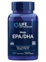 Life Extension Mega EPA / DHA, אומגה 3 חומצות שומן, בריאות הלב והמוח, non-GMO, Gluten-Free, 120 רכות