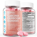 סוכר חינם Garcinia Cambogia חניכיים 1000 מ"ג 95% HCA פלט טהור עם L-Carnitine, Raspberry Ketone, Chromium, קפה ירוק Bean עבור Metabolism, 100% מזון אורגני, טבעוני, סטרוברי פלבקטור 60 Ctss