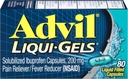 Advil Pain Reliever / Fever צמצם, 200mg solubilized Ibuprofen (80-Count Liqui-Gel קפסולות, Pack of 2)
