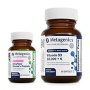 Metagenics ויטמין D3 10,000 + K (60 Softgels) & UltraFlora משלימה נשים Probiotic (30 קפסולות) - Immune, Bone & Heart Health Support - מסייעות לבריאות העיכול
