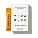 Vida Glow Marine Collagen אבקת - Anti Aging תוסף עם Collagen Peptides, מקדם Glowing Skin, מסמרים חזקים, שיער בריא | 30 משרתים, מנגו פלמור
