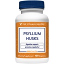 ויטמין Shoppe Psyllium Husks - Plantago Ovata סיבים אשר תומך סדירות ו Cholesterol בריא, 840 מ"ג לשרת - Gluten חינם (100 קפסולות)
