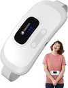 CooCo Portable Heating Pad for period Cramps, Cordless Waist Belt for Menstrual Cramp הקלה, Fast Heat Pad עם 4 רמות חום ו 4 מצבי רטט, מתנות לנשים בנות, לבן