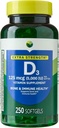 H4U תוספת חיזוק ויטמין D3 5000 IU (125 mcg) Softgels | תומך העצם, שיניים ובריאות החיסון | High Potency Sunshine | ויטמין Easy-to-Swallow | 250 Count