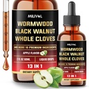 13in1 Wormwood נוזל טיפות - 1900mg Black Walnut Wormwood נוזל לחלץ עם שלם Cloves ועוד - 60 יום אספקה - 2 Fl Oz