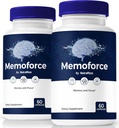 (2 Pack) Memo Force Pills, Unlock Your מלוא הפוטנציאל שלך עם קפסולות כוח Memo - תמיכה זיכרון, מיקוד וריכוז, בריאות ותפקוד, ביקורות כוח מו רשמי (120 קפסולות)