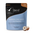 בנד Beauty Marine Collagen + Co-Factors | אבקת קולג'ן מקוקוס פלברד | Hydrolyzed Collagen תוסף | Fish Collagen Peptides + Silicon+ C | תומך עור בריא, שיער וציפורים