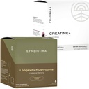 CYMBIOTIKA Liposomal Mushroom & Creatine+ Bundle, Lion's Mane, טורקיה Tail, B-Vitamins, Cordyceps & Reishi Mushrooms, Amino Energy, Recovery & השרירים Mass.