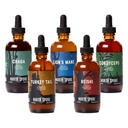 North Spore (5-Pack) Mushroom Tincture Variety Pack, 4 oz כל אחד | Lion's Mane, Chaga, Cordyceps, טורקיה Tail, Reishi | אורגני, טבעוני, non-GMO | 100% פריים גוף
