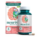 NEURIVA Original Decaffeinated קלינית Tested Nootropic Brain תוסף זיכרון, Focus & ריכוז, NeuroFactor & Phosphatidylserine, 28 קפסולותct
