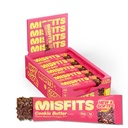 Misfits חלבון טבעוני Bars, Cookie Butter - מתכון מעודכנת | Plant Based, Low Sugar & Carb, High סיבים חטיפים | חבילת 15