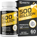 Probiotics for Men, 500 מיליארד CFUs & 12 Strains Probiotics Probiotic with Turmeric Cranberry, Goji, Gut Health for Men, for Digestive Health, Gut, Bloating & Gas, Immune, Energy Support, 30 יום אספקת מזון
