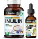 BIO KRAUTER Inulin 100 כמוסות & Licorice Root Tincture 2 Fl. Oz.