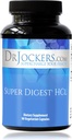 Super Digest HCL על ידי ד"ר Jockers, Gut Health Supplement, Digestive Enzymes עם Betaine HCl, Pepsin, תוסף HCL, Betaine hydrochloride, 90 יום אספקת, HCL Betaine עם פפsin