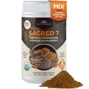 Naturealm Sacred 7 Organic Mushroom - 100% אבקת חילוף גוף עם אריות מאן, Reishi, Chaga & More | Nootropic & Immune תמיכה עבור קפה, תה, Smoothies - 60 משרתים