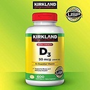 קירקלנד חתימה מצפה עוד כוח D3 50 mcg, 600 Softgels