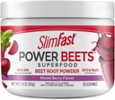 SlimFast Beet Root אבקת, Beets אבקת Superfood, משקאות צמחיים מפורשים, Keto & Paleo Friendly, non GMO, Great Smoothie Mix-Power Beets מעורב ברי פלבדור 30 משרתים (Pack of 1)