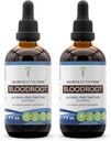 סודות של השבט Bloodroot Tincture אלכוהול ללא תשלום, reponsibed Bloodroot (Sanaria Canadensis) Dried Root Tincture תוסף (2x4 FL OZ)