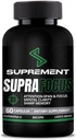 Nootropics Brain Support תוסף 60 Count, עבור גברים ונשים. תוספי המוח לזיכרון ולהתמקד עם אריה מאן, Bacopa Monnieri, L Tyrosine. Mind Booster for Focus תוסף וזיכרון