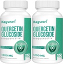 Quercetin Glucoside 1200 מ"ג תוסף - Isoquercetin עם 6X זמינות ביולוגית, 120 קפסולות Veggie, Contain Black Pepper & Rutin עבור מקס Absorption