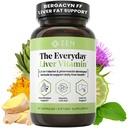 Zen Foodsents the Everyday Liverוויטמין - Liverse Detox & Fix with Bergacyn FF, חלב אורגני, Dandelion Root & Artichoke Extract for Liver Health - Fatty Liver Support