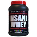 Insane Labz Insane Whey,100% שריר בניין Whey חלבון, BCAA Amino פרופיל, Mass Gainer, Mealחליף (Birthday Cake, 30 משרתים)