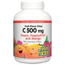 גורמים טבעיים, ילדים Chewable ויטמין C 500 מ"ג, תומכים בריאות החיסון, עצמות, שיניים וחניכיים, Peach, Passionפרי ומנגו, 180 Wafers