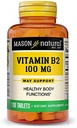 מייסון ויטמינים טבעית B2 100 מ"ג טבליות, 100 Count