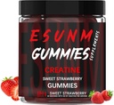 Sweet Creatine Strawberry Gummies,Monohydrate Per המשרת, No Sugar or Artificial Colors,Low-Calorie, Vegan & Halal, Blue Raspberry Flavor (150 Count)