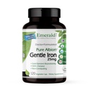 Emerald Labs Gentle Iron 25mg - Ferrous Bisglycinate Chelate - תוספת ברזל צ'לסי המסייעת לאנרגיה, עין, Immune & Heart Health - 120 קפסולות ירקות (120 יום אספקה)