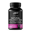 טבעי Hyaluronic Acid תוספת 5X חזק יותר גלולות לחות מ Pure Tremella Mushroom עם ויטמין C & Hibiscus - תוספי העור Anti Wrinkle Dietary כמוסות - ציפורניים שיער ויטמינים