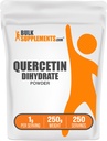 BulkSupplements.com Quercetin Dihydrate אבקת - תוספי Quercetin, Antioxidants Source - טבעוני וגלוטן חינם, 1g לשרת, 250g (8.8 oz) (Pack of 1)