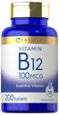Karlyle ויטמין B12 100mcg | 200 טבליות | תוספי ויטמין חיוניים | טבעוני, non-GMO וגלוטן חינם פורמולה