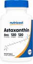 חומרים מזינים Astaxanthin 6mg, non-GMO וגלוטן חינם, 120 Softgels (4 חודש אספקה)