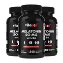 Melatonin 20 מ"ג - 240 טבליות מלוטשות מהירות - סמים חינם - טבעי ברי פלאמור - Vegetarian, non-GMO, Gluten Free240 Count (Pack of 3)