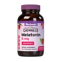 Bluebonnet Nutrition Earth Sweet Melatonin 5 מ"ג במהירות ניתוק לילה מהיר ותמיכה בשינה מנוחה - Sleep Aid - Gluten-Free, Vegan - Raspberry Flavor - 120 טבליות צ'ואובל