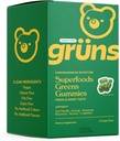 Gruns Sugar Free Super Greens Gummy Bears - אורגני Spirulina ו Chlorella, Prebiotics for Digestive Health, 20+ ויטמינים ומינרלים, הסתגלות - 14 sachets - 112 מסטיקנים
